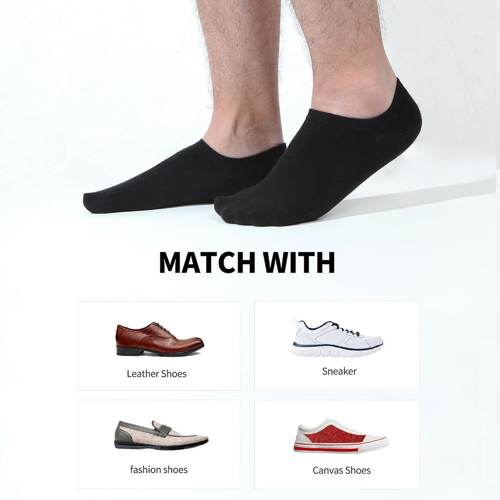 Nroktia 6/10 Pairs Non-Slip No Show Socks Men's & Women's Low-Cut Liners