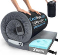 3 Inch Memory Foam Camping Mattress Pad with Storage Bag, Portable Roll Up Sleeping Pad for Car Camping, Waterproof Sleeping Mat with Removable Cover for Camping Cot Tent Truck Travel and Guest Use
