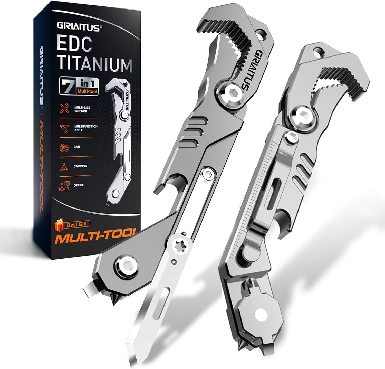 EDC Multitool 7 in 1 with knife, Wrench, Folding Knife, Screwdriver