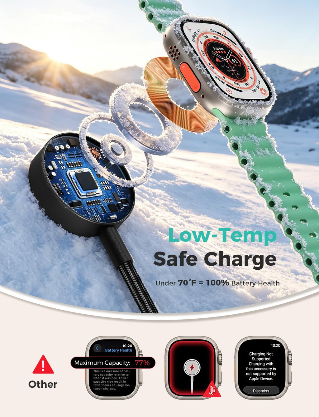 2026 Travel Essentials for Apple Watch Charger,Cruise Vacation Camping Essentials,iPhone Charger,Multi Charging Cable,3 in 2 Charging Docks for iWatch Series 11-2/Ultra,iPhone 17-12,Car,Black
