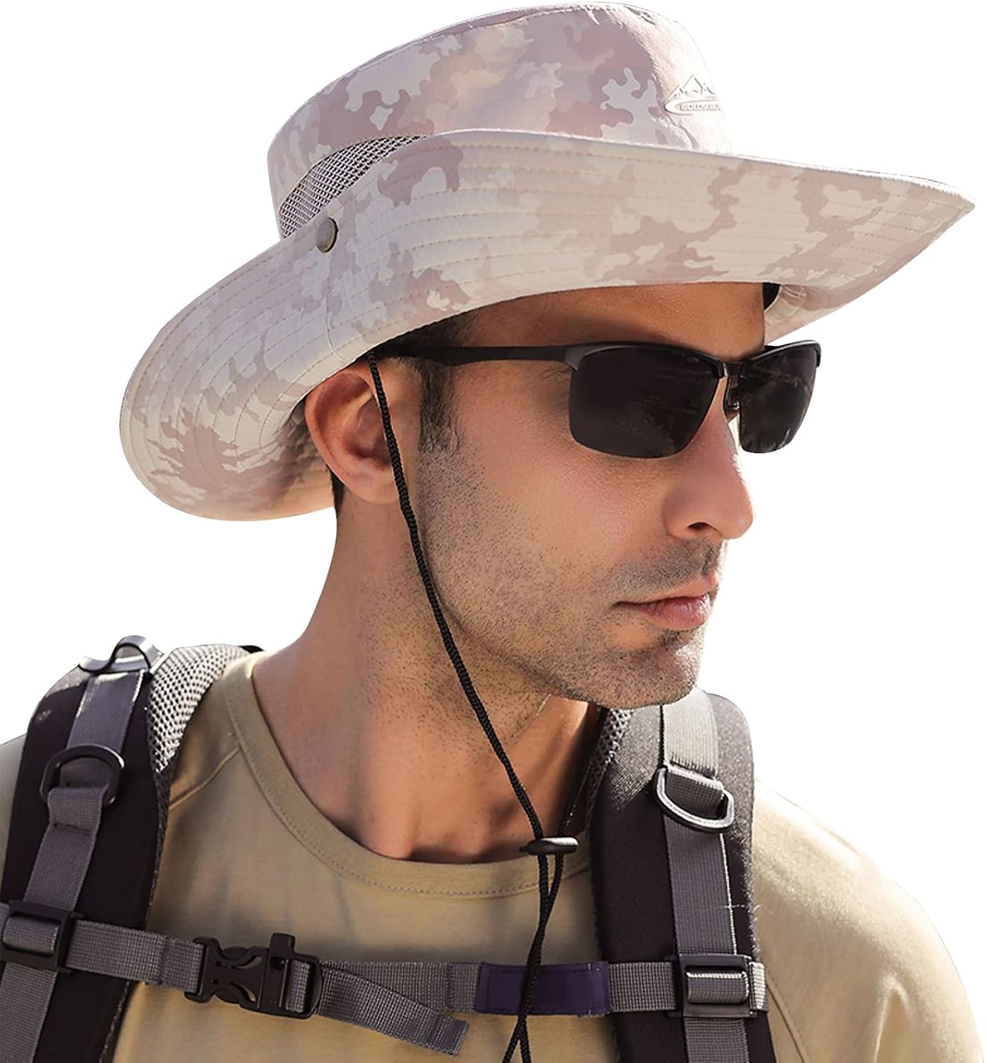 Sun Hats for Men Women UPF 50+ Wide Brim Bucket Hat Waterproof Packable Cowboy Hat for Fishing Beach Safari Gardening Golf