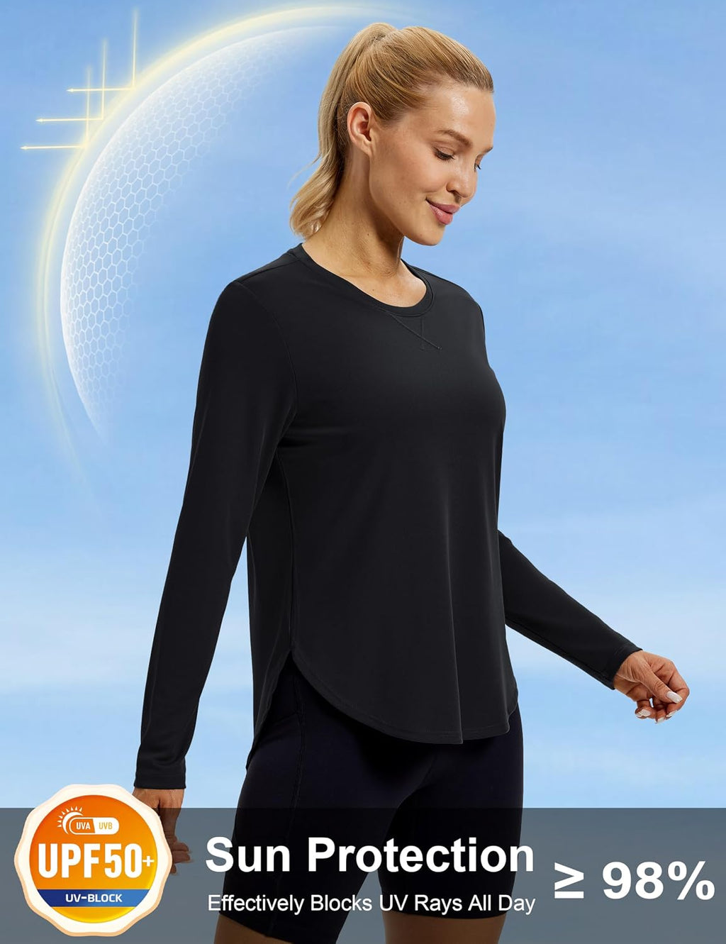 MAGCOMSEN Women's UPF 50+ Long Sleeve Shirt Moisture Wicking Top for Hiking