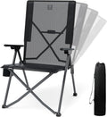 EVER ADVANCED Reclining Camping Chairs for Adult Supports 350lbs Mesh Black