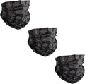 Set of 3 Paisley Bandana Neck Gaiter Tube Headwear Motorcycle Face Scarf