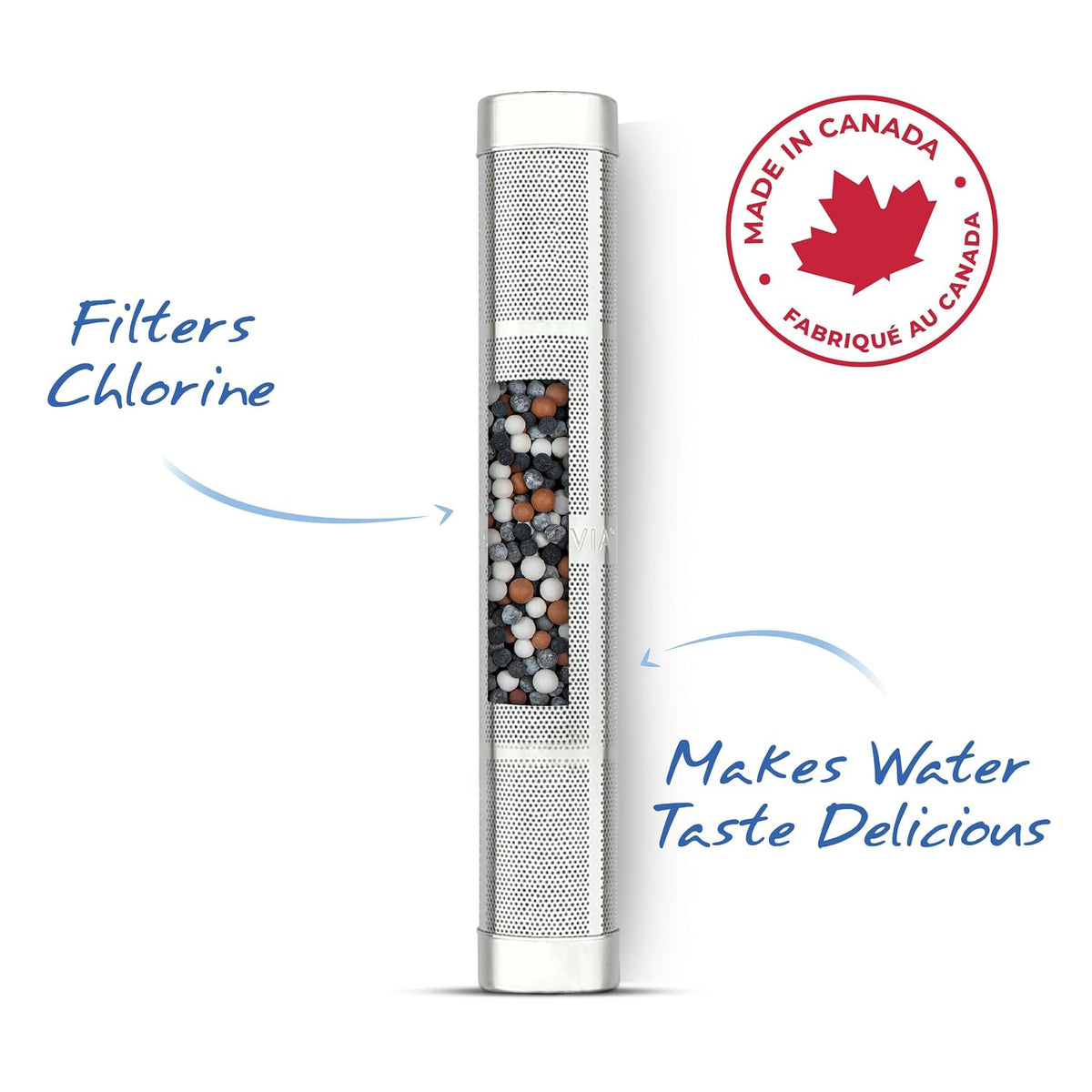Santevia Water Bottle Filter, Water Bottle Filter For Travel, Fits Any Bottle, Portable Water Filter, Alkaline Water Filter, Water Filter For Hiking