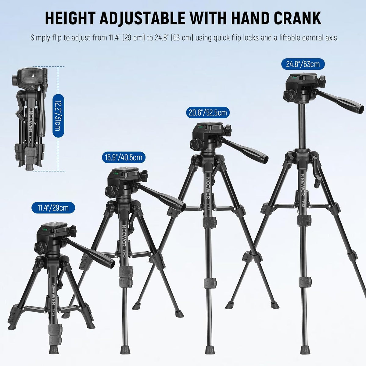 NEEWER Entry Level Version TP52 Mini Desk Phone Tripod Camera Webcam Stand