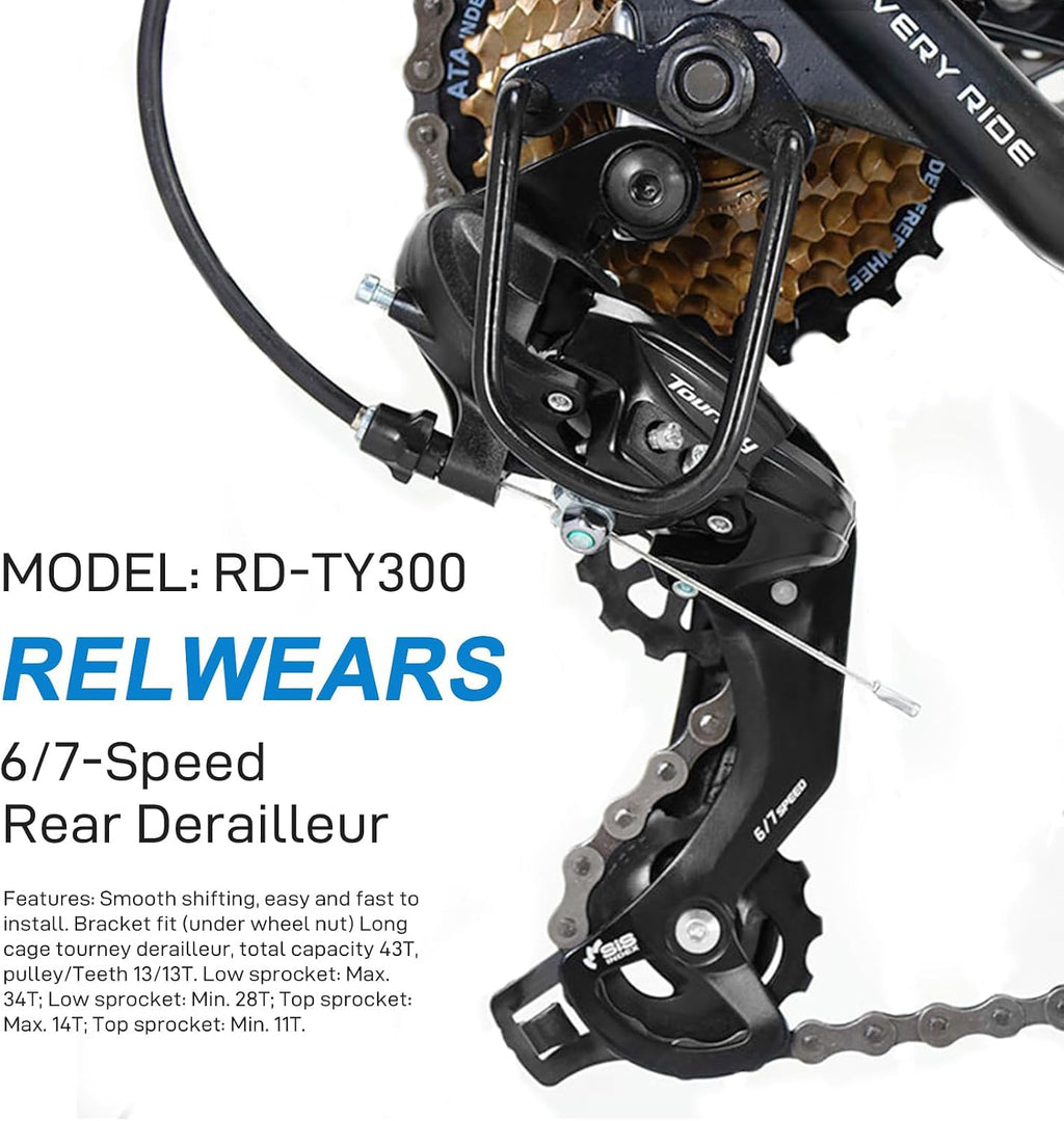 Tourney Rear Derailleur RD-TY300 6/7 Speed Derailleur Direct Mount