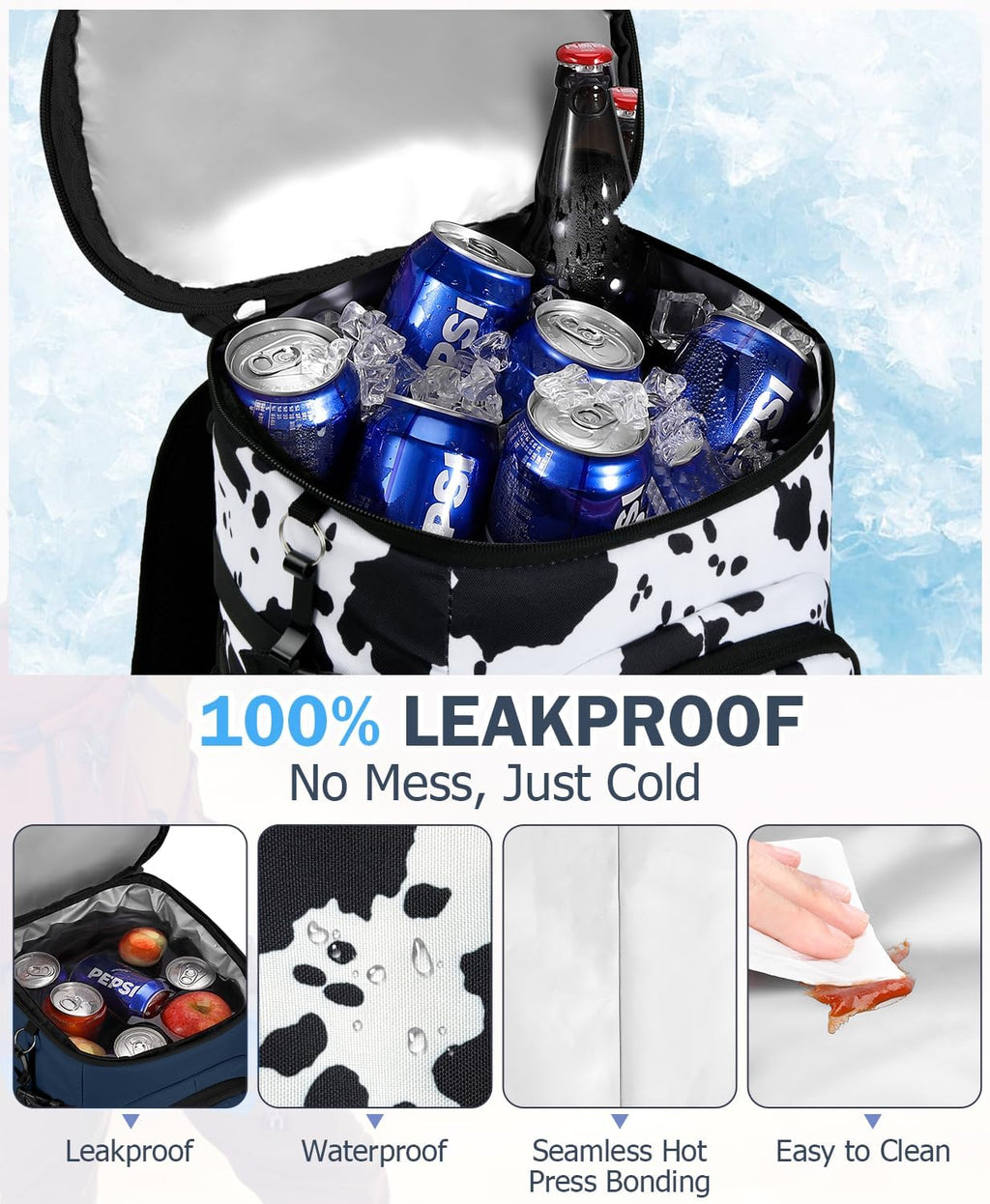 Cooler Backpack, Soft Leak Proof Backpack Coolers for Men Women