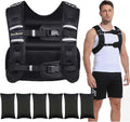Adjustable Weighted Vest for Women and Men, DecRose 6-10lb/12-18lb Rucking Vest with 6 Ironsand Weights, Body Weight Vest for Home Workouts, Running, Walking and Strength Training