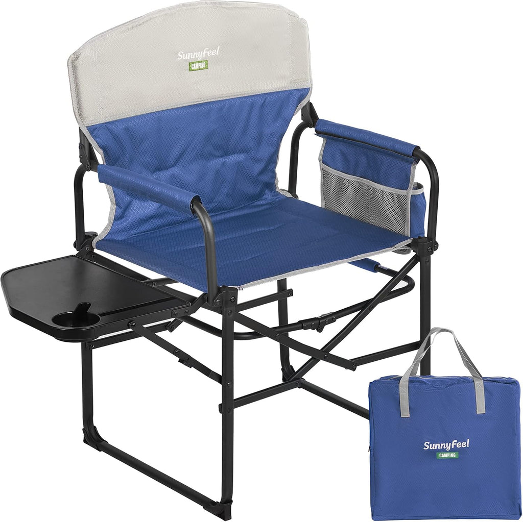 SUNNYFEEL Oversized Directors Camping Chair for Adults with Side Table
