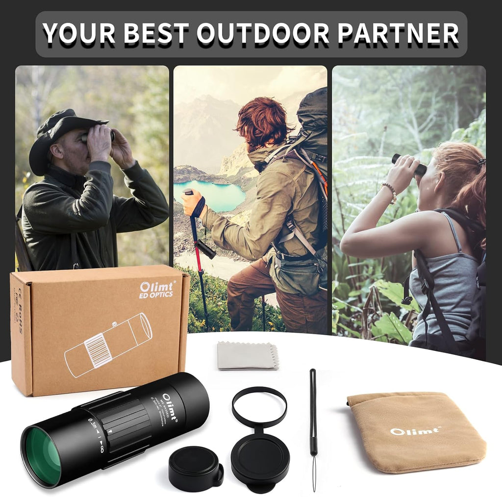 Olimt 8x25 Monocular Telescope, Mini Pocket Compact Small Size Portable Handheld Lightweight ED Glass Wide Angle View Waterproof Monoscope for Adults Hiking Camping Backpacking Outdoor Travel Hunting