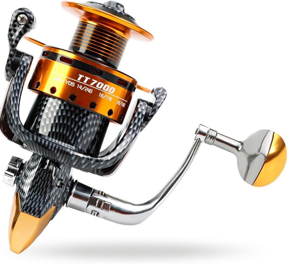 Burning Shark Fishing Reels- 12+1 BB, Light and Smooth Spinning Reels, Powerful Carbon Fiber Drag, Saltwater and Freshwater Fishing