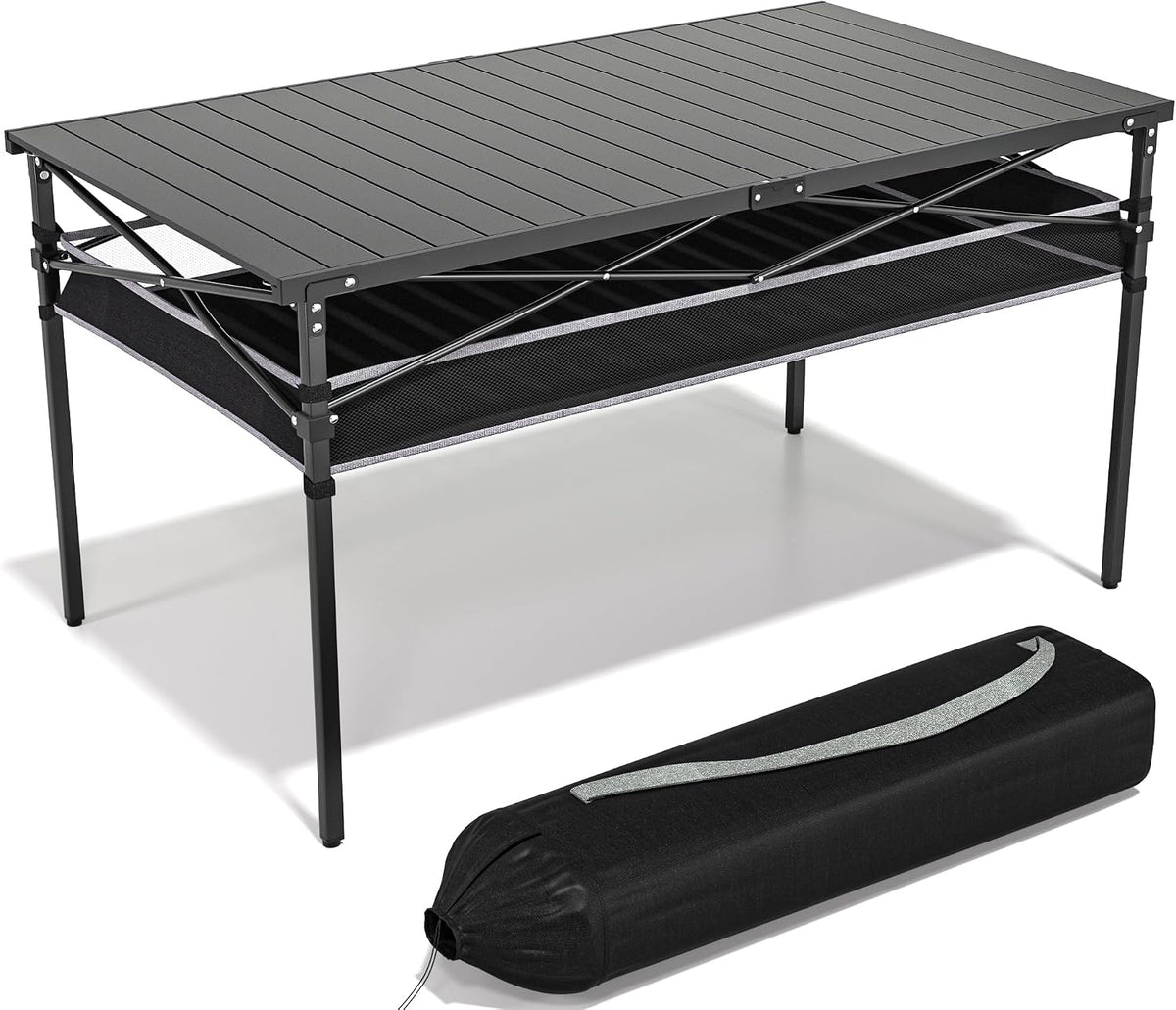 46.6 Inch Aluminum Foldable Camping Table for Party and Picnic
