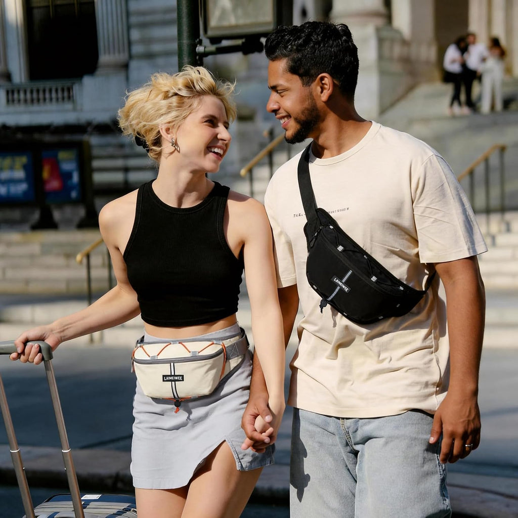 2L Fanny Pack for Women Men, Anti‑theft Waist Bag with RFID Blocking