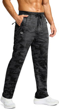 G Gradual Men's Fleece Lined Pants with 3 Zipper Pockets Water Resistant Winter Warm Hiking Pants Athletic Sweatpants for Men