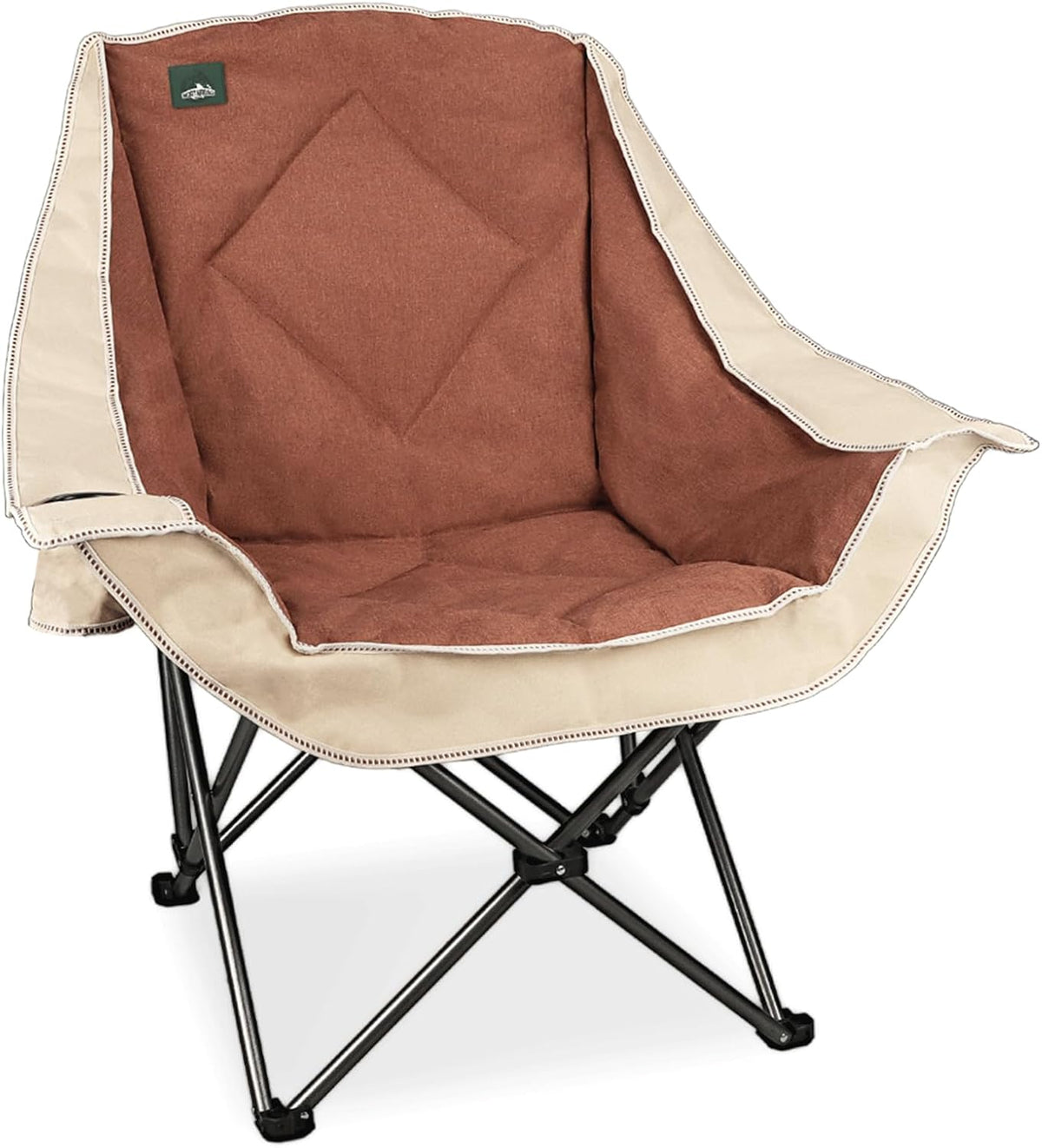 Northroad Folding Camping Chair,Oversized Portable Camp Chair w/Cup Holder,Heavy Duty Padded Lawn Chair Support 300 LBS for Outdoor, Tailgates, Beach, Hiking, and Picnics