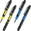Mudder 4 Pcs Pen Screwdriver 4 in 1 Multipurpose Crossing Flathead