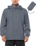 Outdoor Ventures Men's Rain Jacket Waterproof Lightweight Packable Raincoat