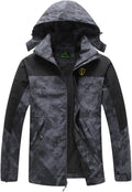 GIISAM Rain Jacket for Men, Mens Waterproof Raincoat Lightweight Rain Jackets Outdoor Rain Coat Windbreaker with Hood