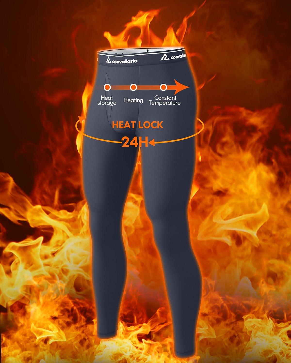 Men's Thermal Pants Long Johns Bottom Athletic Base Layer