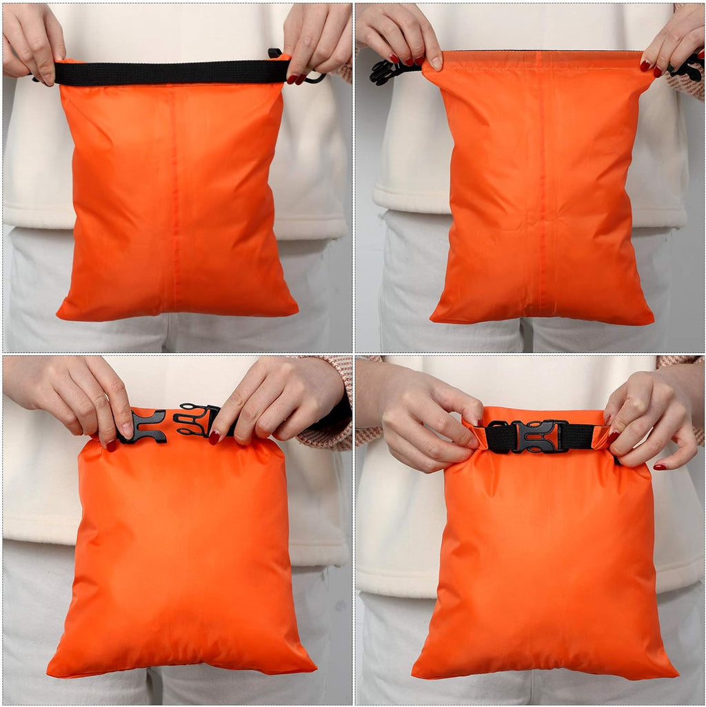Shappy 6/12 Pcs Waterproof Dry Bags, Lightweight Outdoor Waterproof Dry Stuff Sacks 15/8/5/4/3/2 L and Long Adjustable Shoulder Strap for Kayaking Rafting Boating Hiking Camping