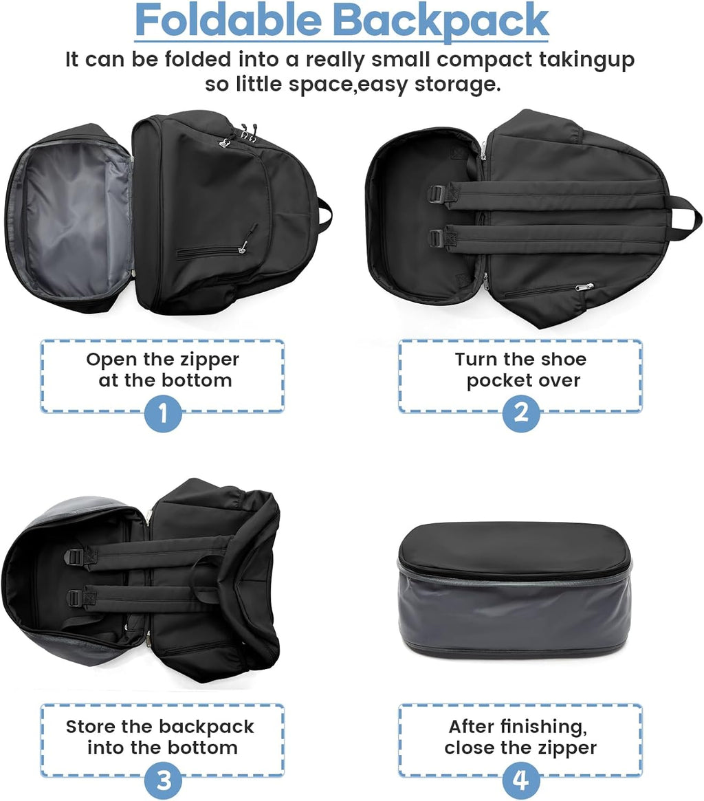 Black Gym Backpack for Women Men,Dance Sport Backpack With Shoe Compartment