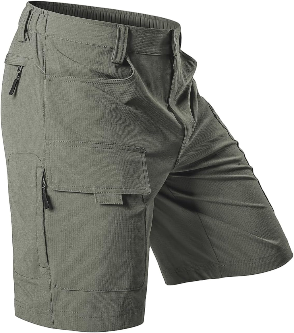 Hiauspor Men's Hiking Cargo Shorts: Quick Dry Lightweight with 6 Pockets