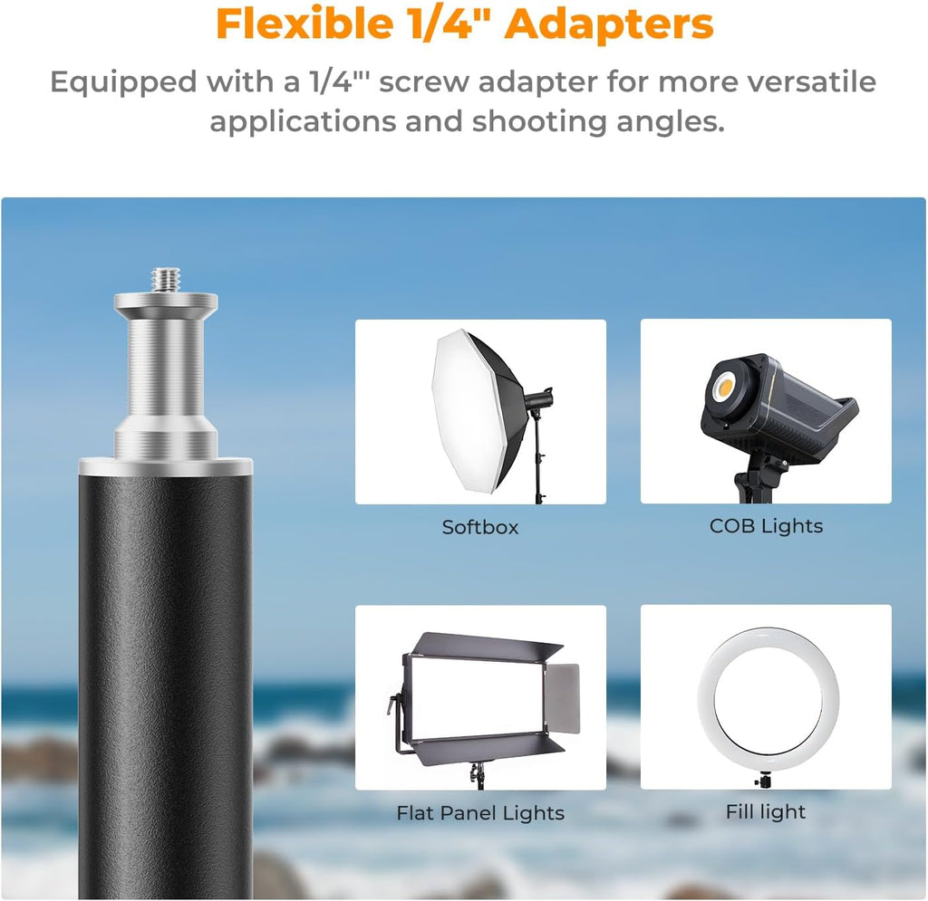 K&F CONCEPT Light Stand for Photography, 9.1ft/2.8M Extendable Tripod