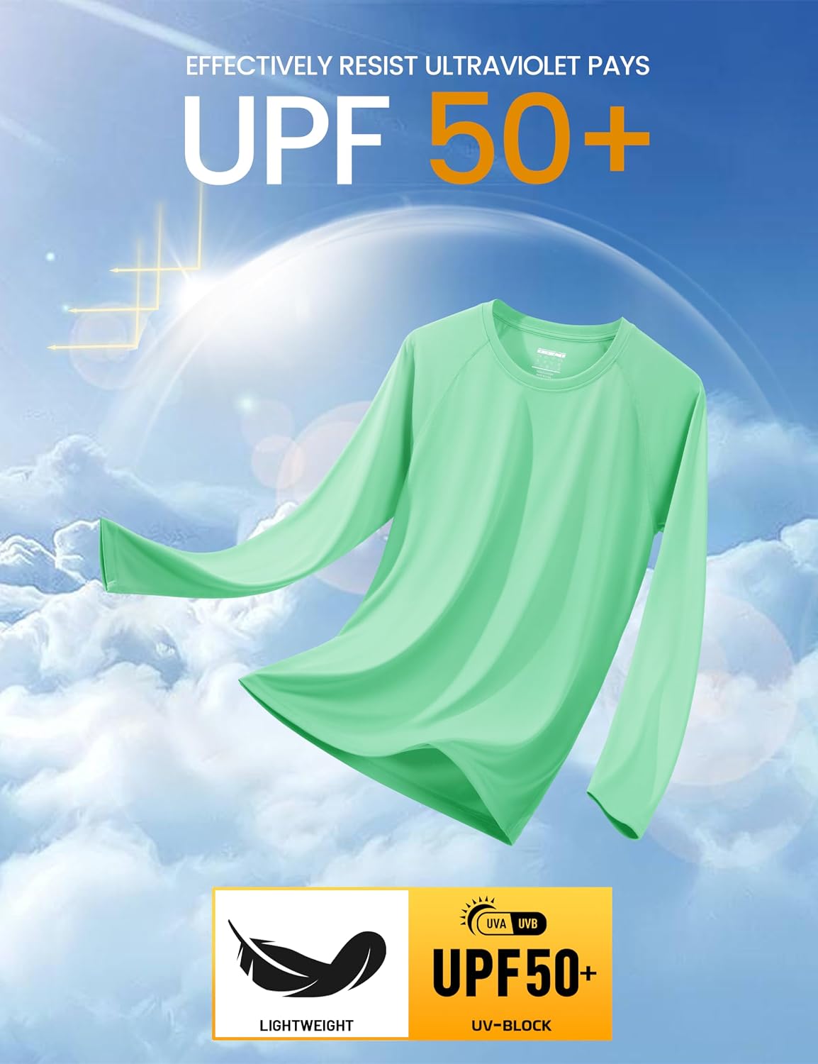 MAGCOMSEN Men's Long Sleeve Shirts UPF 50+ UV Sun Protection Athletic Shirts for Hiking Running Workout Rash Guard