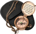 Thoreau's Go Confidently Engraved Compass - Graduation Gift for Him, Cool High School Gift, Boating & Hiking Compass
