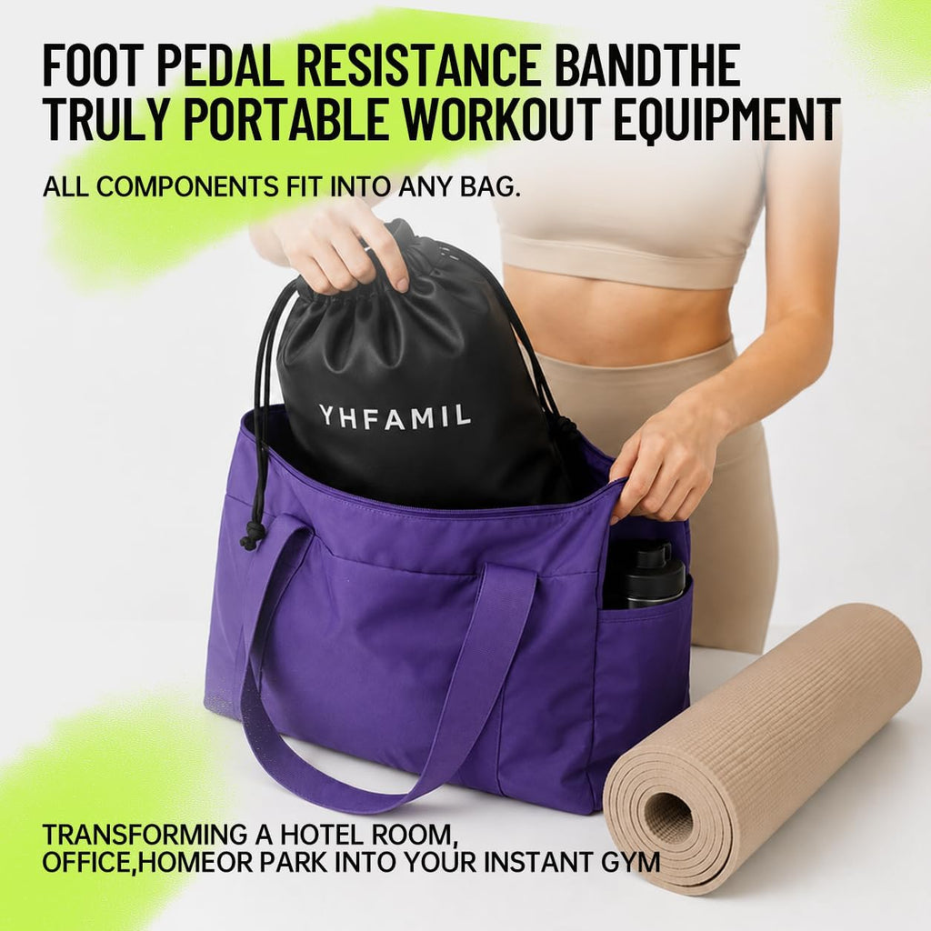 Resistance Bands with Handles for Women, Body Sculpting Workout System, Adjustable Resistance Bands for Home Office Travel, Glutes Legs Waist Full Body Training, Foot Pedal, Carry Bag, Gift for Her