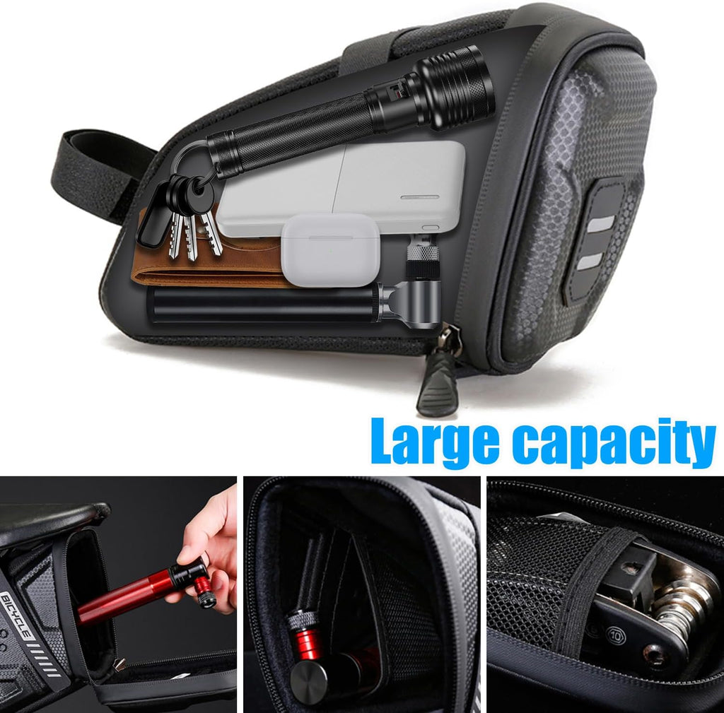 bike saddle bag,EVA hard shell waterproof bike bag, Bike seat bag