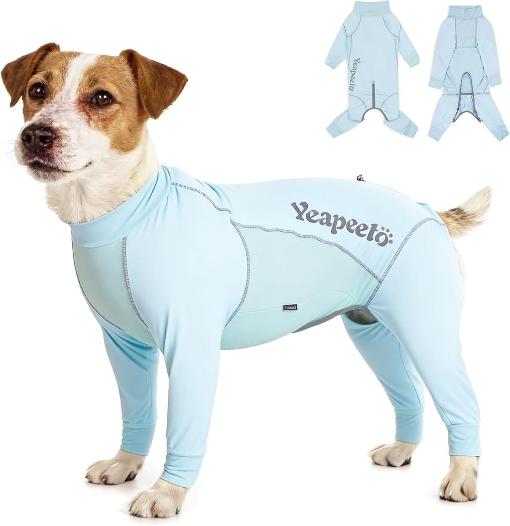 Dog Sun Protection Cooling Suit UPF 50+, Quick-Dry Breathable Jumpsuit for Large & Medium Dogs, Outdoor Dirt-Resistant Shedding Control Pet Apparel (Ice Blue, 7X-Large)