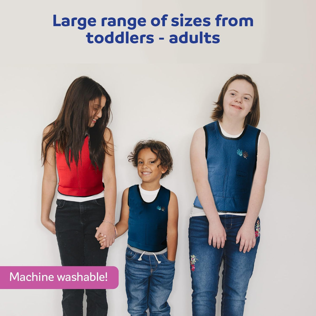 Fun and Function - Blue Weighted Compression Vest for Kids & Adults - Calming Sensory Compression Vest for Kids - Weighted Vest for Sensory Needs - Toddlers, Kids, Teens & Adults Sizing