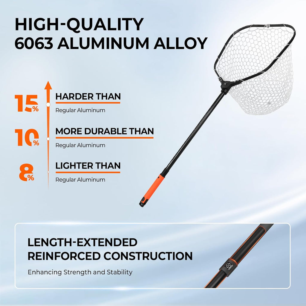 KastKing Brutus Fishing Landing Net with Boat Hook
