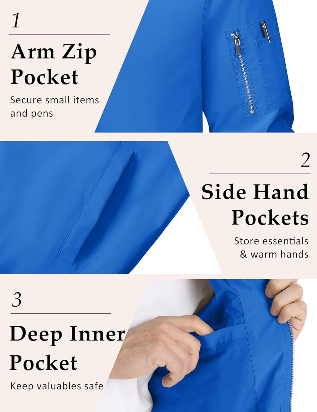 MAGCOMSEN Men's Bomber Jacket Lightweight Windbreaker Spring Fall Jacket