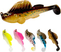 Soft Fishing Lures 5PCS Weedless Paddle Tail Swimbaits for Bass