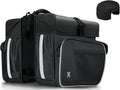 Waterproof Double Panniers Bag - 36L Saddle Bags for Rear Rack Bicycles with Safety Reflective Strips, Bicycle Commuting Pannier Fit Most Bicycle Rack with Rain Cover (With Rain Cover, Black, 36L)