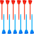 12 Pieces Epoxy Mixer Attachment for Drill Helix Paint Mixer Reusable Paint Stirrers Drill Attachment for Resin for Jewelry Resin Casting Molds (Red, Blue)