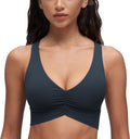 CRZ YOGA Butterluxe Ruched V Neck Sports Bra