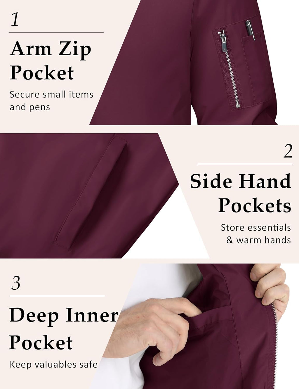 MAGCOMSEN Men's Bomber Jacket Lightweight Windbreaker Spring Fall Jacket