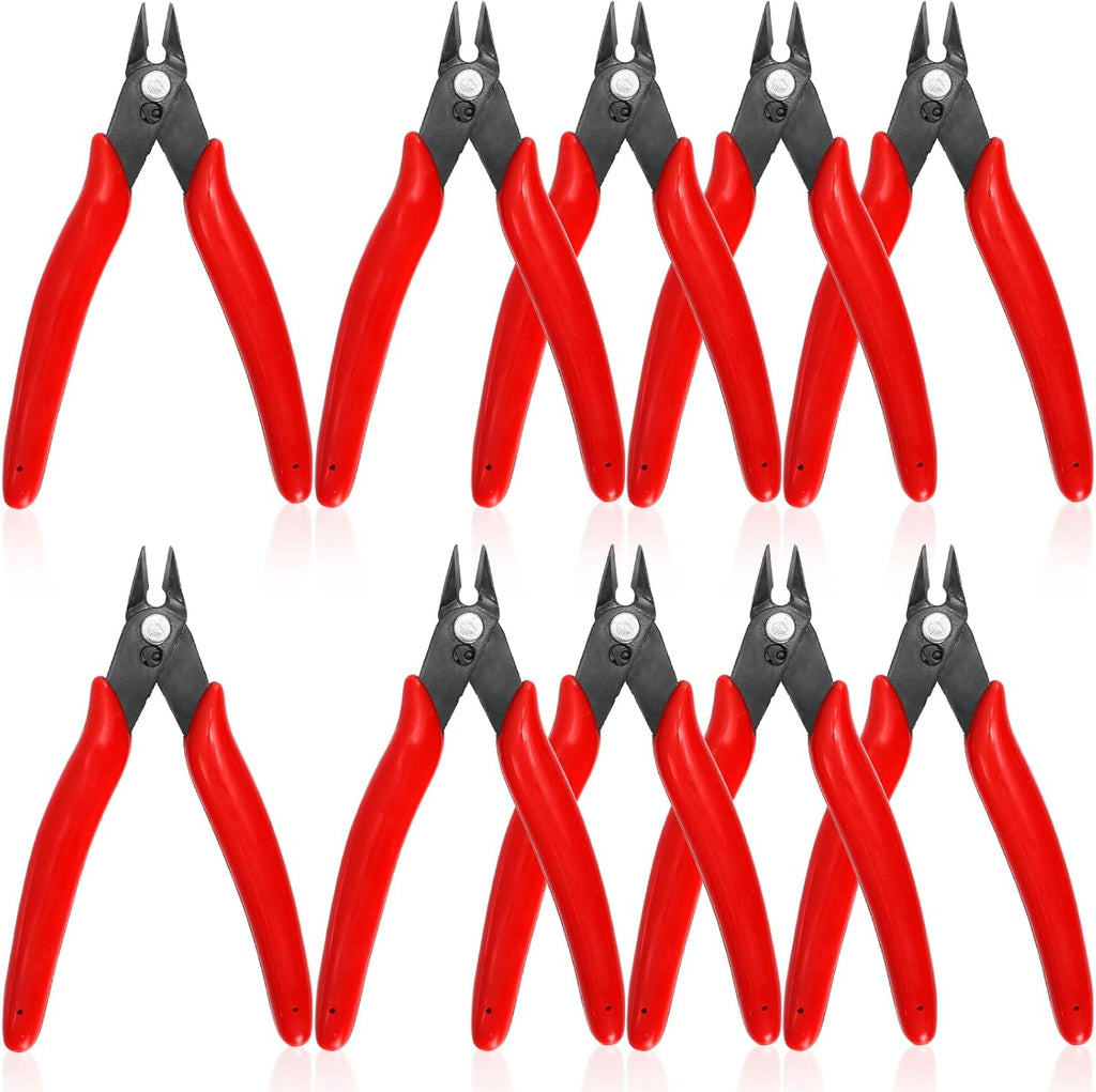 Covzoe 10 Pieces Small Wire Cutters, 5 Inch Micro Flush Cutter