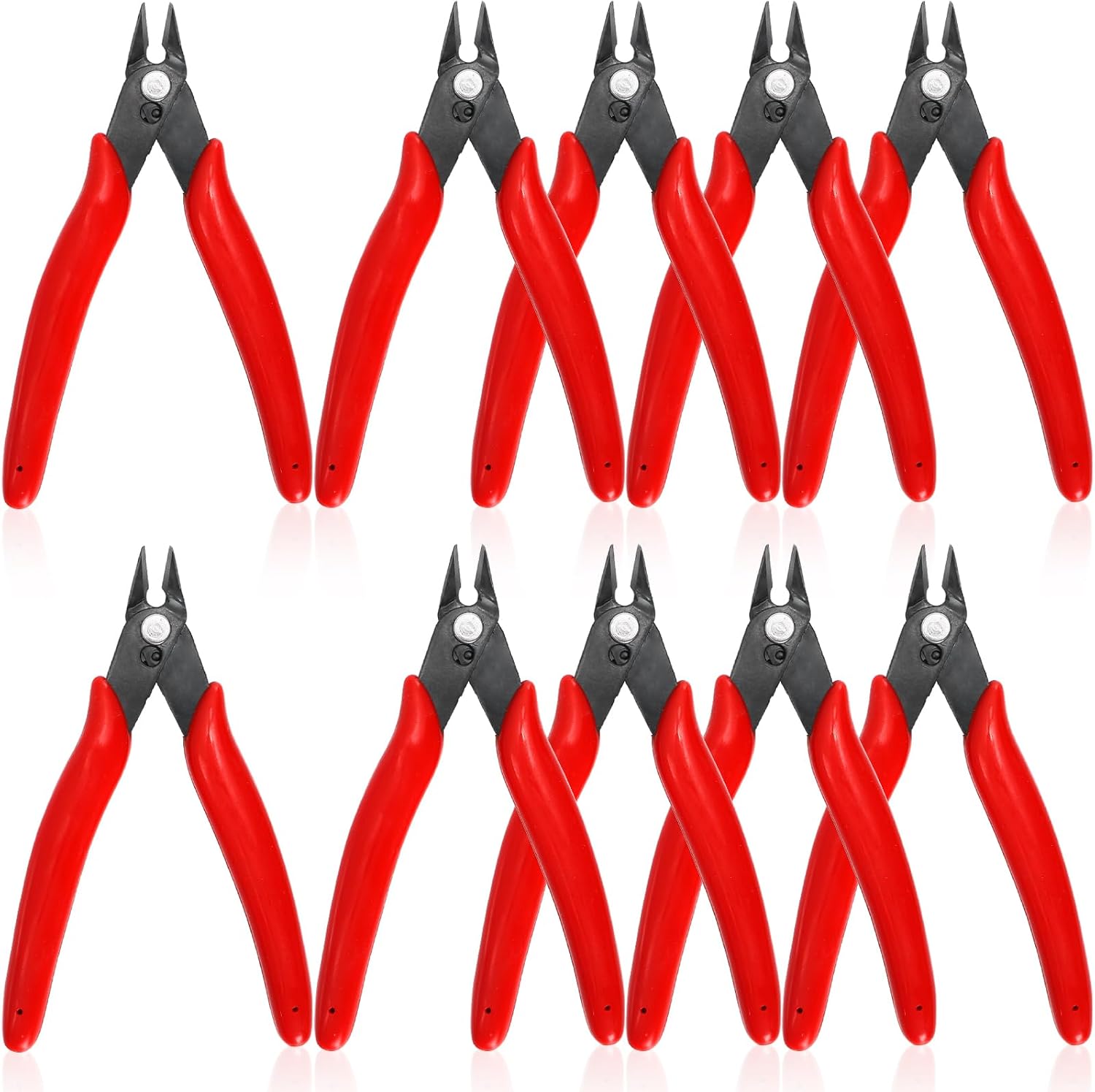 Covzoe 10 Pieces Small Wire Cutters, 5 Inch Micro Flush Cutter
