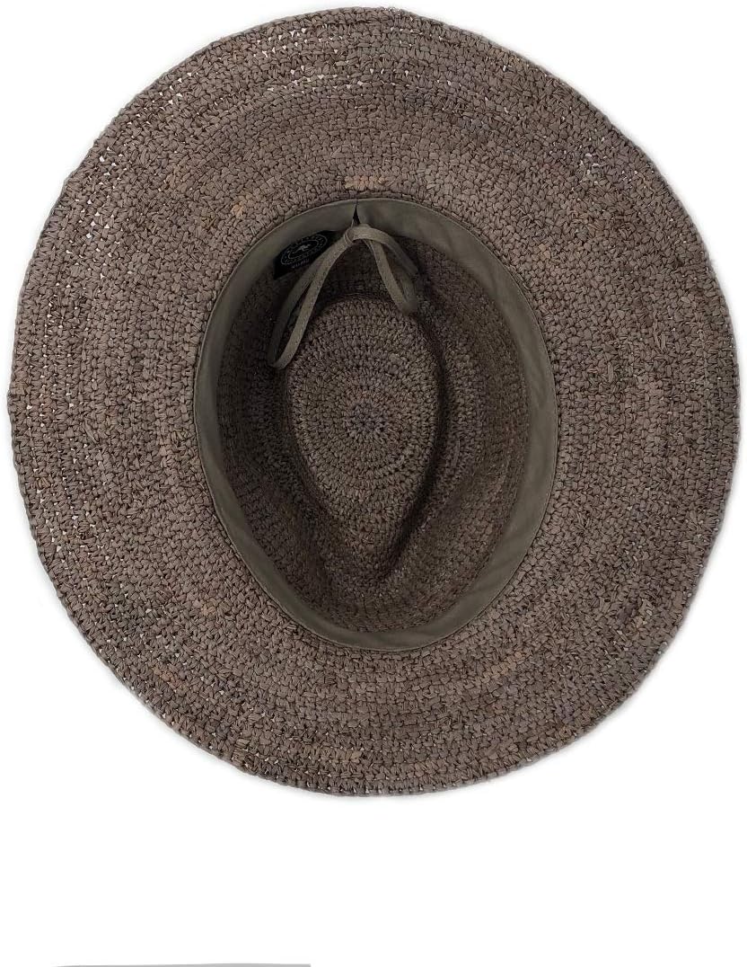 Wallaroo Hat Company – Women’s Malibu Fedora – Wide Brim Natural Fiber Sun Hat with Adjustable Sizing for Medium Crown Sizes