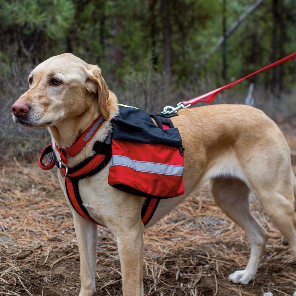 Alpine Outfitters Adventure Trekking Trail Backpack for Dogs. For Use with Urban Trail Harness for Hiking, Walking and Exploring. Handmade in the USA! (Large Blue)