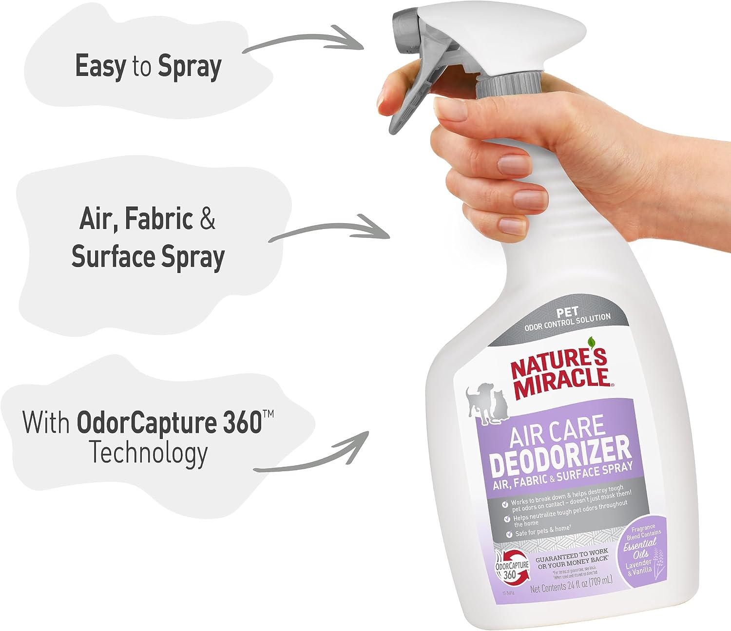Nature's Miracle Air Care Spray for Multiple Surfaces, 24 oz