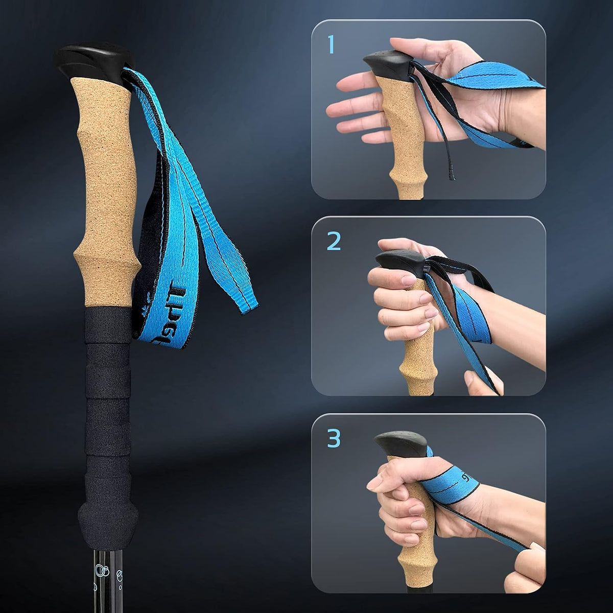 TheFitLife Carbon Fiber Trekking Poles Ultralight Walking Sticks for Hiking