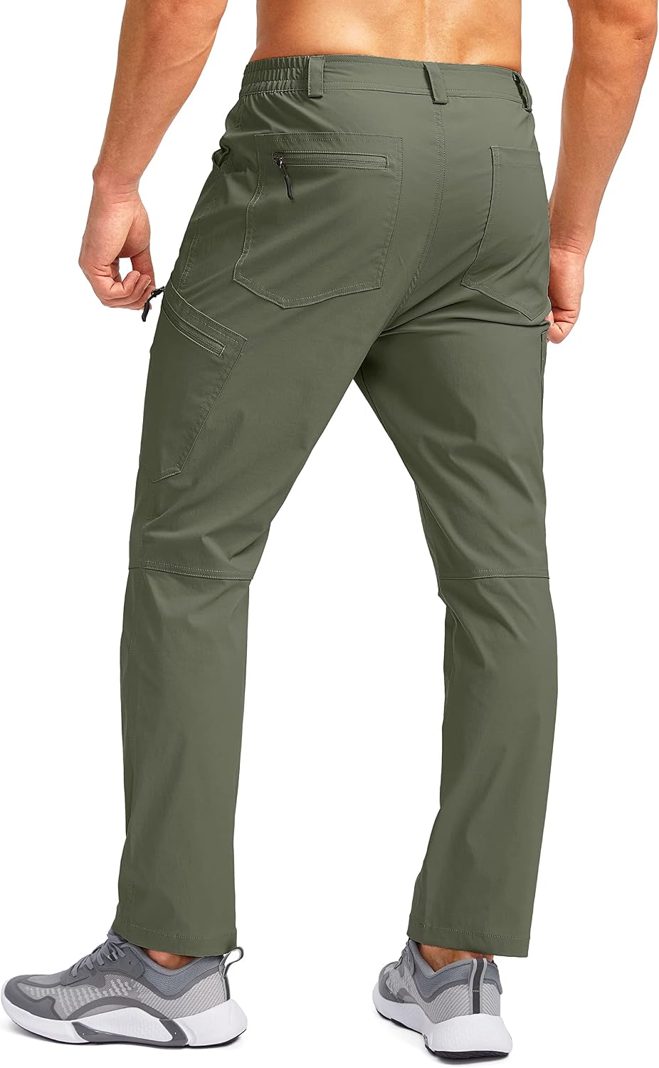 Pudolla Men's Lightweight Hiking Pants with 7 Pockets Quick Dry Water Resistant Fishing Travel Pants