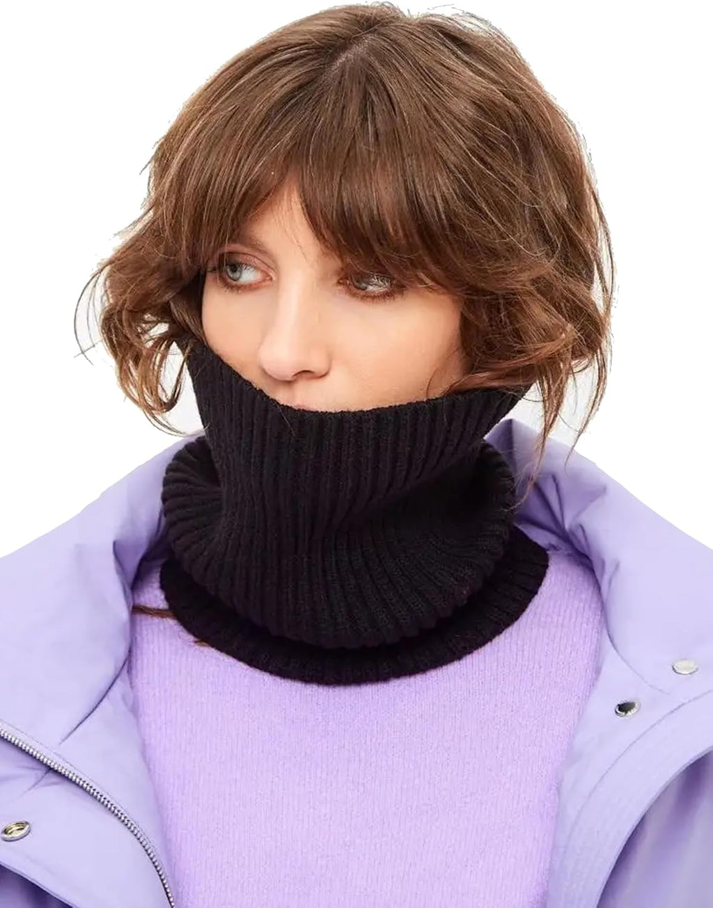 Winter Neck Warmer Scarf Neck Gaiter for Men Women, Windproof Neck Warmer Ski, Tube Circle Neck Scarves