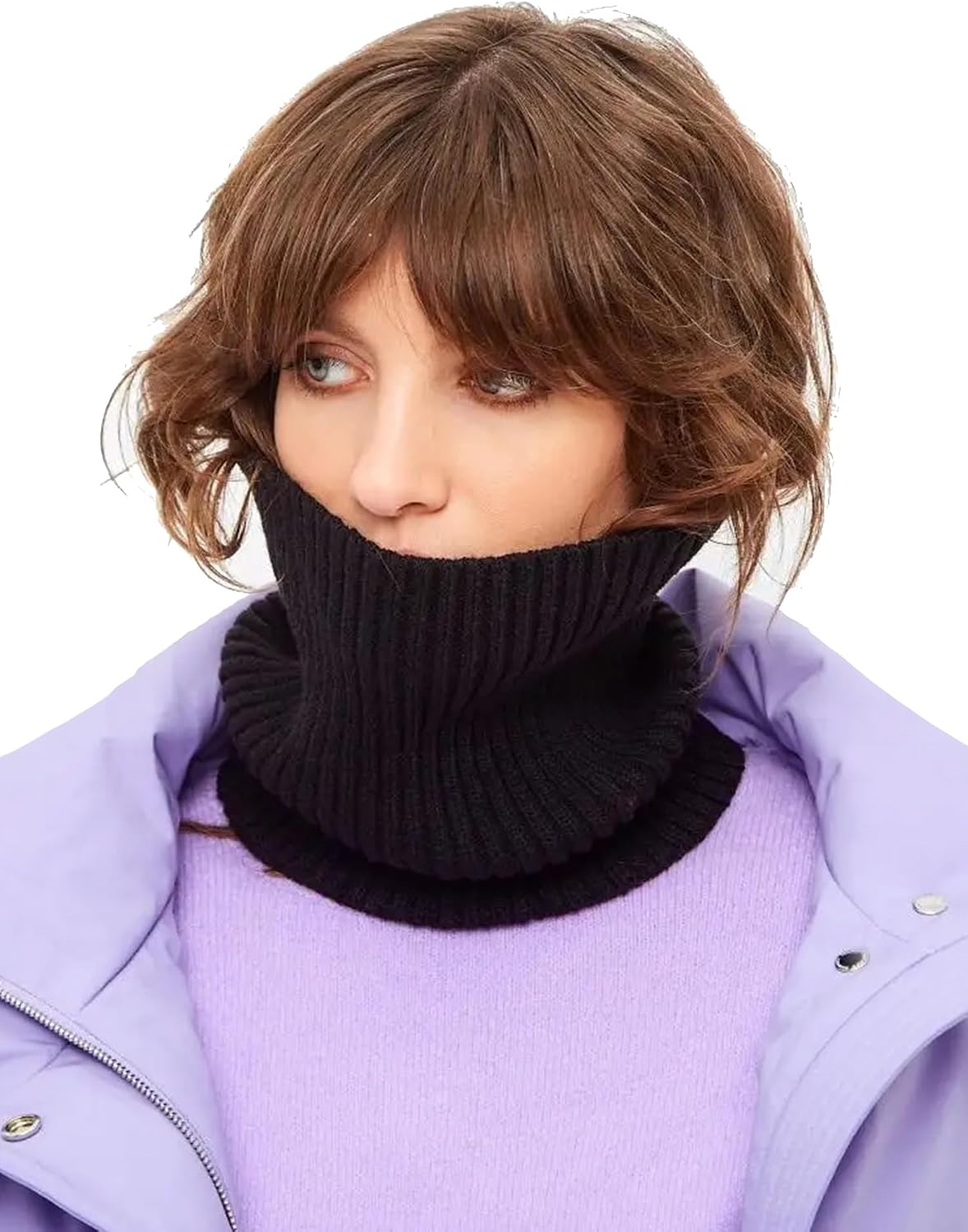 Winter Neck Warmer Scarf Neck Gaiter for Men Women, Windproof Neck Warmer Ski, Tube Circle Neck Scarves